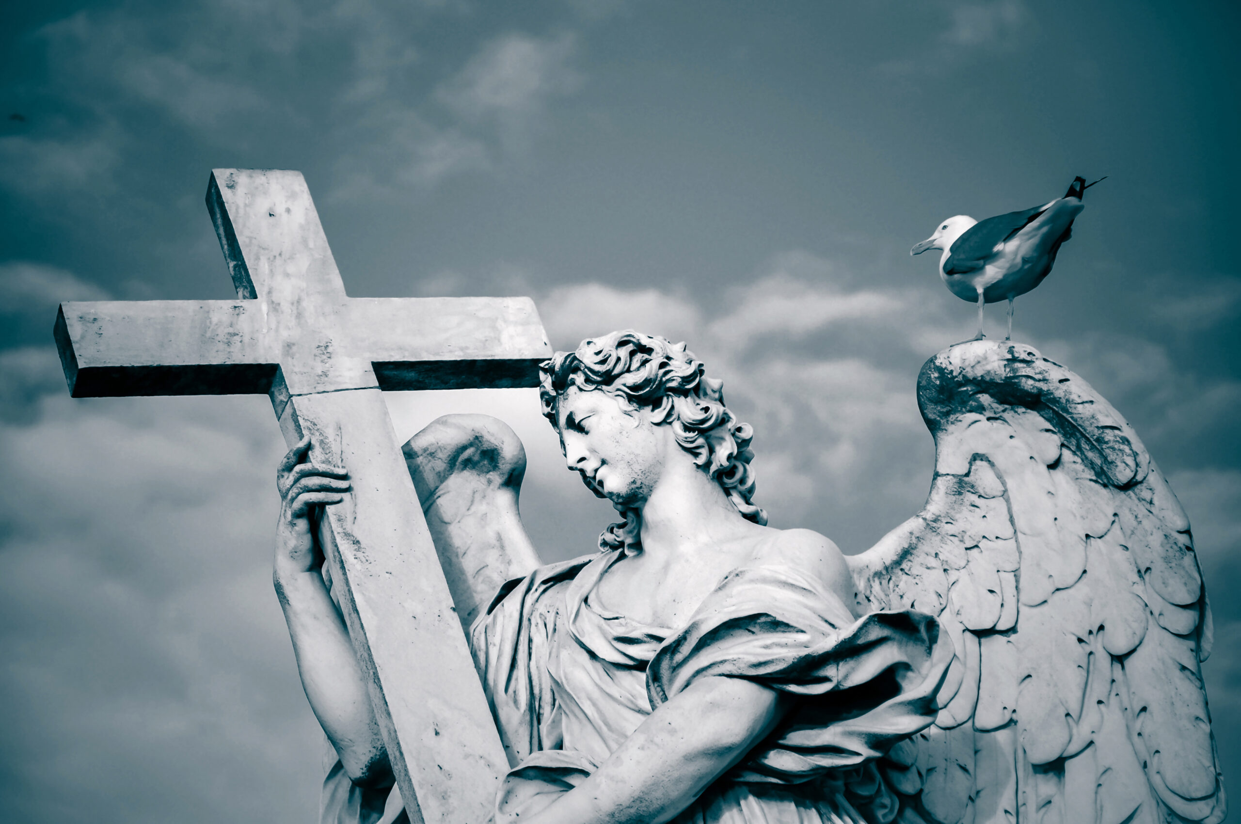 Statue of Angel with the Cross, Rome, Italy